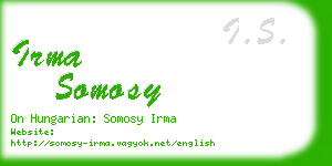 irma somosy business card